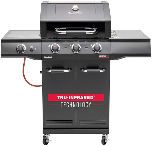 Char-Broil Gasgrill Advantage CORE B 3 Brenner mit Seitenbrenner | Ideal für 4-6 Personen, Einfache Reinigung, Gleichmäßige Hitzeverteilung, Beschichtete Gusseisenroste, Warmhalterost