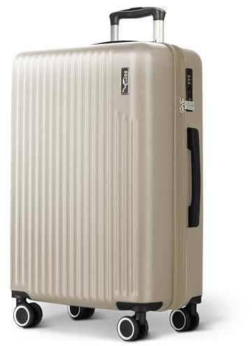 LUGG 28inch Vacay Suitcase ABS Luggage with TSA Indent Lock, Aluminium Trolley Handle, 360° Spinner Wheels, Water-Resistant & Durable Material - Airline Compatible (76.5 x 30 x 50.5cm)