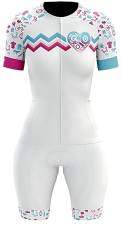 Combinaison de cyclisme pour femme 14 couleurs - Tenue de cycliste - Combinaison courte - Ensemble de vêtements de vélo - Costumes de triathlon - Bleu - XS à 3XL, 11, XX-Large