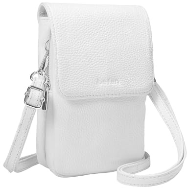befen Umhängetasche aus echtem Leder für Damen, kleine Handy-Tasche mit RFID-blockierender, multifunktionaler Handytasche mit verstellbarem Riemen, Weihnachtsgeschenke für Frauen
