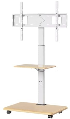 TV Ständer Fernsehständer TV Standfuss Rollbarer TV-Ständer, Mobiler TV-Wagen Auf Rädern Für 37 Bis 75 Zoll Flachbildfernseher, Höhenverstellbarer TV-Bodenständer Mit Ablage Fernsehstand TV-Ständer