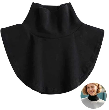 EQLEF Fake Collar for Women, Warm Turtleneck Fake Collar Detachable Collar Turtleneck Half Top for Sweater Shirt and Blazers