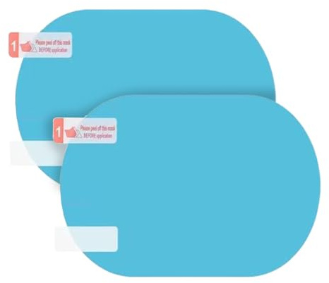 Mirror Film - 2 x Anti-Glare Rearview Mirror Films | 2 Pieces Anti-Fog Rainproof Side Mirror Film, Protector, Side Mirror Film