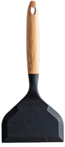 Spatulas for Nonstick Cookware | Dishwasher-Safe Silicone Spatula Turner,Turner Spatula with Wooden Handle, Kitchen Spatula Cooking Utensils for Steak Meat Pie Pizza