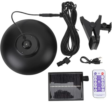 VBESTLIFE Lampes Solaires pour Parapluie avec Télécommande, 4 Niveaux de luminosité, 3 Températures de Couleur, Batterie 1200 MAh, Convient aux Parasols de Terrasse de 1,8 à