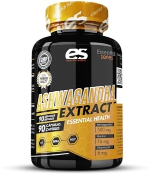 Ashwagandha de Essential Nutrition de 500mg - 90 Cápsulas - 3 Meses de Suministro