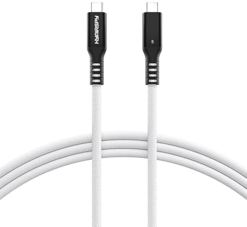 HYairspy Thunderbolt 5 Kabel, 1m 80 Gbps USB4 Kabel, PD3.1 240W 48V 5A USB-C Ladekabel, 8K60Hz 4K144Hz Videokabel USBC für Macbook Pro/iPad/iPhone/Monitor/Dockingstation/Dock/SSD/Galaxy S25 Ultra