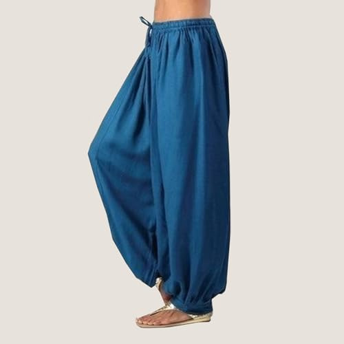 Pantalones De Tai Chi Super Soft Modal Spandex Harem Yoga Pilates Trousers Tai Chi Pants Wide Leg Men Women Kids Yoga Pants Qigong Open on the Ankles,White,4XL