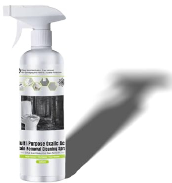 Mehrzweck-Oxalsäure Reiniger 300ml, Oxalsäure-Fleckenentfernungsspray, WC Reiniger Extra Stark, Multi-Purpose Oxalic Acid Stain Remover Spray, Toilet Bowl Cleaner, Kalkentferner Gegen Kalk & Schmutz