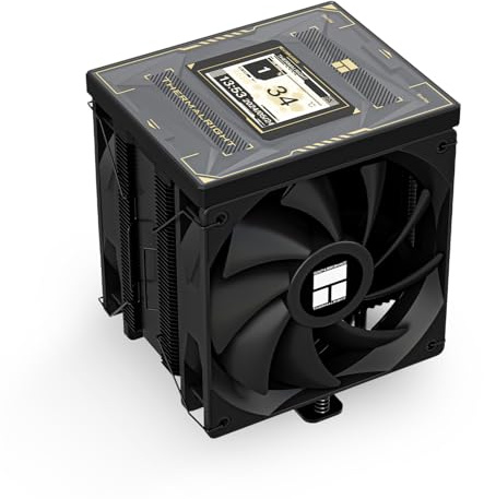 Thermalright Burst Assassin 120 Vision Black CPU Cooler, 2.4inch IPS Display LCD Screen with 320x240 Resolution,Computer High Performance Radiator,for LGA1851/1700 and AM4/AM5,156mm High CPU Cooling