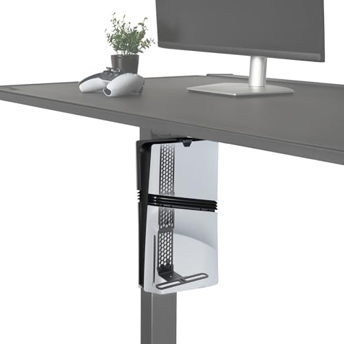 Glistco Support vertical furtif pour PS5, PS5 Slim et PS5 Pro – Support sous bureau pour économiser de l'espace – Support de bureau vertical pour un placement sûr et stable de la console