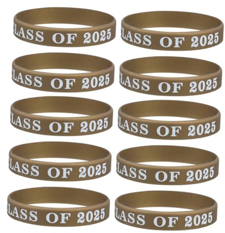 TOYANDONA 10 Stück Teiliges Silikonarmband zur Graduierung Gummiarmbänder für Männer Frauen und Teenager Bequeme Langlebige Motivationsarmbänder für Events und Partys