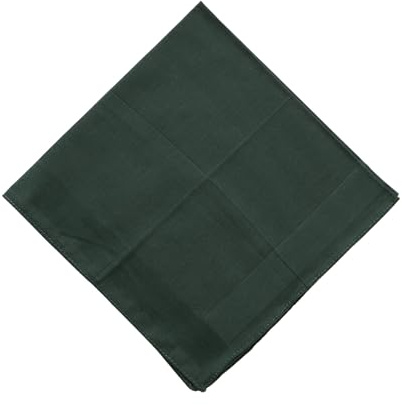 UNTERING Pañuelo de bolsillo elegante para hombre, color sólido, pañuelo grande de 40,6 x 40,6 cm, pañuelo grande de alta absorción, pañuelo absorbente de sudor para hombres, verde oscuro, Talla única
