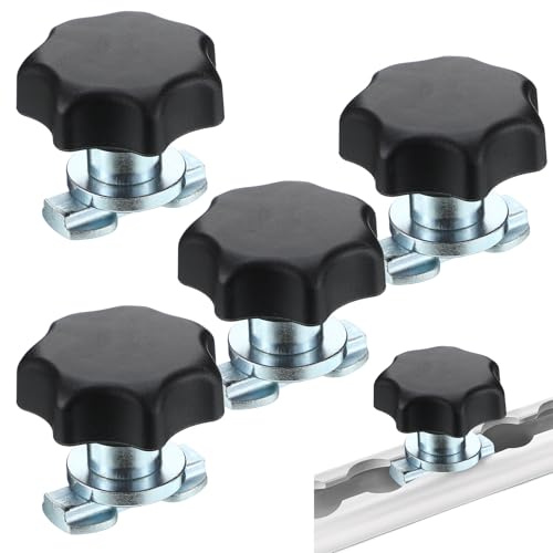 Shimeyao L Track Double Lug Threaded Stud Fitting Tie Down Anchor Nut for L Track Accessories and Rails Truck Bed and Trailer Cargo Control