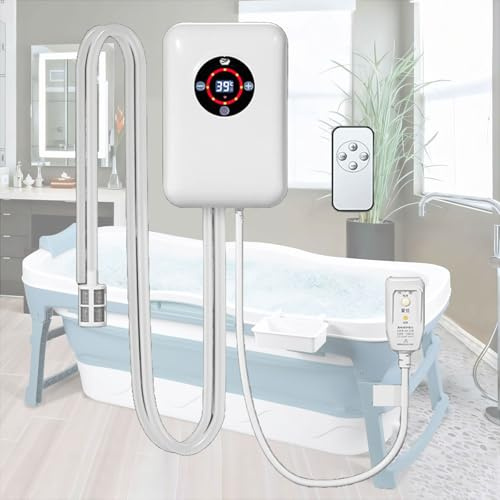 Weyot Chauffe-Eau, contrôle Intelligent de la température, Chauffe-Seau Portable, Thermostat de Bain, pour baignoires, Petites piscines, jacuzzis, Cadeaux d'hiver, de Noël ou d'anniversaire