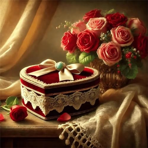 Puzzle 70 Teile für Erwachsene und Kinder, Puzzle Erwachsene 70 Teile, EIN Herausfordernde Rätsel, Puzzlespiele für Die Ganze Familie, Geschenke für Frauen Männer,Thema:Herzförmige Schachtel