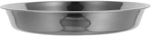 UKCOCO Teglia Rotonda in Acciaio Inox per Forno Antiaderente e Resistente alle Alte Temperature Multiuso per Pane Torte Pizza e Cottura in Cucina