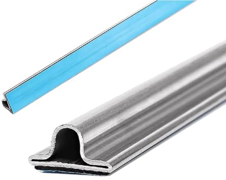 2 piezas de rieles en forma de T para puertas correderas, rieles de acero galvanizado para puertas de garaje de 3,3/3,6/3,9/4,3/4,6/4,9 pies, herrajes.(L 3.9ft/120cm)
