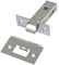 Amig - Picaporte Puerta Interior - Medida 45 mm - Para Puertas de Madera - Frente y Soporte en Canto Cuadrado - Para Manillas con Cuadradillo de 8 mm - Acero Plateado