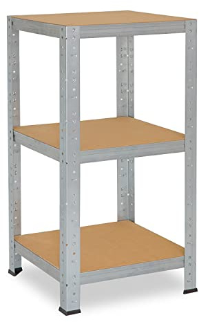 shelfplaza Home 90x40x40cm Schwerlastregal verzinkt mit 3 Böden x 175kg | Kellerregal · Lagerregal · Metallregal · Regale für Kellerraum · Steckregal · Abstellraum Regal