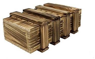 Store-HD Magische Rätselbox - Holzgeschenkbox mit 2 Fächern für Geldgeschenke, Gutscheine und Schmuck in Braun