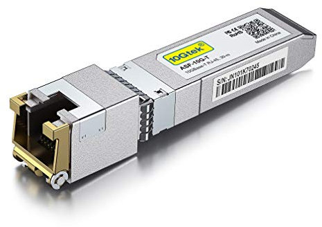 10Gtek Module 10Gb SFP+ RJ45, Transceiver Cuivre 10GBase-T SFP+, Compatible pour Cisco SFP-10G-T-S, Ubiquiti UniFi UF-RJ45-10G, Mikrotik S+RJ10, Netgear, TP-Link, D-Link, Open Switch