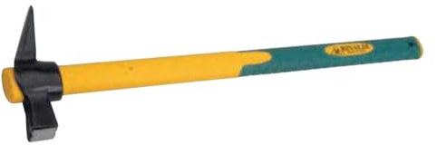 Marteau de charpentier tête en acier trempé, poignée en fibre de verre, poignée en caoutchouc.