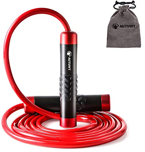 AUTUWT Viktat hopprep 0,5 kg, tungt hopprep 3 meter justerbar längd lager trasselfria hopprep för vuxen fitness, crossfit, boxning, MMA, fitnessträning, konditionsträning