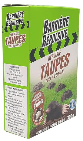 BARRIERE REPULSIVE REPTAUP200N - Repellente per Talpe, Granulato Pronto all'Uso, 200 g, Non applicabile