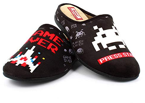 Zapatillas inspiradas en Space Invaders cómodas Andar por casa - Gamer Retro