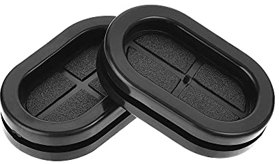 sourcing map 4 Stk. Gummitülle Oval Doppelseitige Befestigung Größe 35x20 mm für Drahtschutz