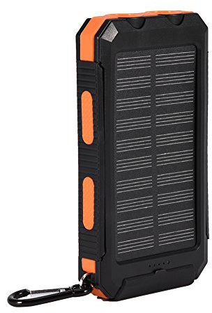 Kit Banca di Alimentazione, Kit Fai da Te con Custodia per Banca di Alimentazione Solare da Esterno a Carica Rapida da 10.000 MAh con Bussola, Kit Fai da Te con Doppia Custodia per(Nero+arancione)