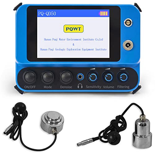 PQWT Detector de fugas de agua PQWT-QD50 Sensor de tubería, subterráneo, hogar, 0,5 m, azul, control táctil
