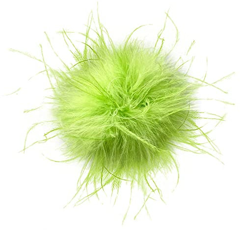 Frauen Mädchen Feder Brosche,Asudaro Vintage Natürliche Flauschige Straußenfeder Brosche Schmuck Fascinators Braut Dekor Damen Blumen Broschen Pins Brosche Anstecknadel für Festival Hochzeit Grün