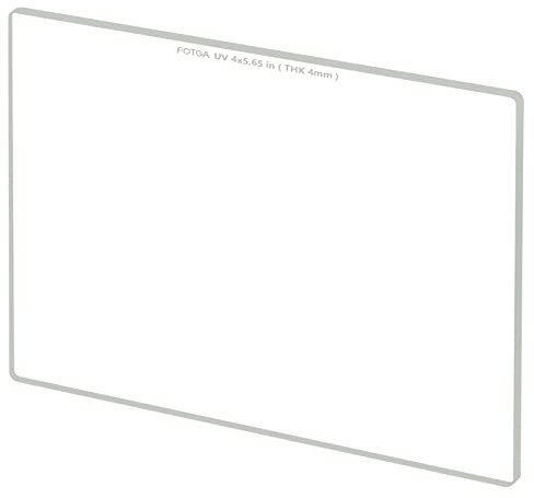 FOTGA Cinema 4x5.65 UV Schutzfilter Clear Filter, 4mm Dicke Optisches Glas Reines Kamerafilter für 4x5.65 Zoll Matte Box Objektiv, Kompatibel mit FOTGA Matte Box
