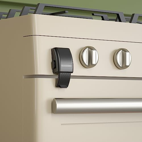 SAFELON 1 Pieza Update Cerradura de horno de seguridad para bebés, cerradura de puerta de horno de seguridad de cocina, cerradura a prueba de niños para bebés y niños pequeños (Negro)