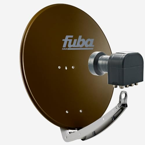 Fuba Sat Anlage 8 Teilnehmer | DAA 780 B Satellitenschüssel 80cm Alu braun (Testergebnis: ausgezeichnet)* + Fuba DEK 818 Octo LNB 8 Teilnehmer (DVB-S2, HDTV, UHD 4K/8K, 3D) mit LTE-Störfilter