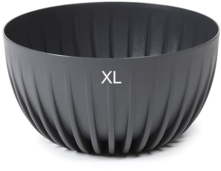 MELTOM blomkruka av plastskål blomskål blomkruka, storlek XL: 30 x 16 cm (antracit)