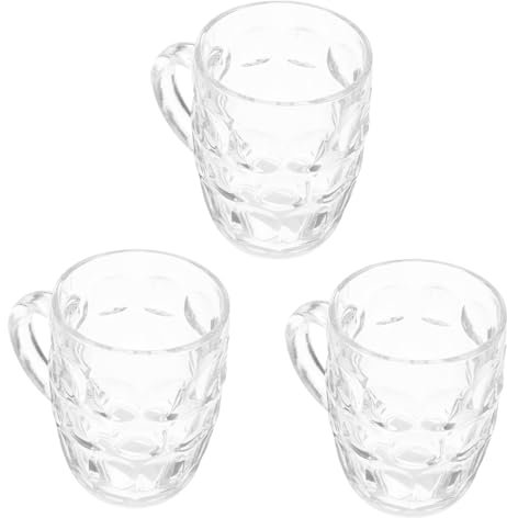 ABOOFAN Glasbehälter 3St Bierkrug Wassergläser bierbecher glasl Kaffeetassen aus Glas Vintage Teetassen Trink Gläser transparenter Wasserbecher Bier trinken Becher Trinkbecher Weinglas