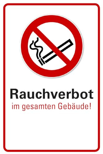 Rauchverbot Schild Rauchen verboten Hinweisschild Hartschaumplatte 30 x 20 cm