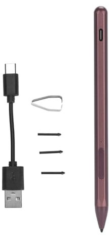 Stylus-Stifte, MPP 2.0 Active Stylus Pens, Wiederaufladbarer Bleistift mit 3 Ersatzspitzen für Pro X/9/8/7/6/5/4/3/Book 2, für HP Envy X360, für ASUS Vivobook Flip (Rosenrot)