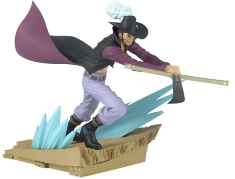 Banpresto Dracule Mihawk One Piece - Senkozekkei 12 cm - BP89964P Multicolore - Figura da collezione - Ideale per i fan degli anime
