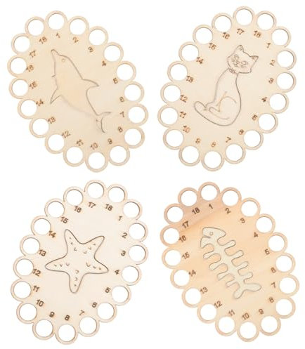 Gogogmee 4stücke Holz Stickgarn Organizer Kreuzstich Faden Halter Mit Vielen Löchern Zur Praktischen Aufbewahrung Von Stickgarn Dekorative Und Kompakte Nähzubehör Für Kreative