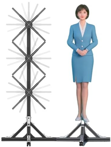 vnmudzeo Macchina Pubblicitaria Verticale 3D, Supporta Altoparlanti Bluetooth E App per Computer, Proiettore Olografico A LED 1X3, per Eventi E Mostre