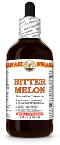 Bitter Melon (Momordica Charantia) Dry Fruit Tincture, Made in Hawaii, Raw Materials, All Natural, Vegan, Pure Liquid Extract - 4 fl.oz