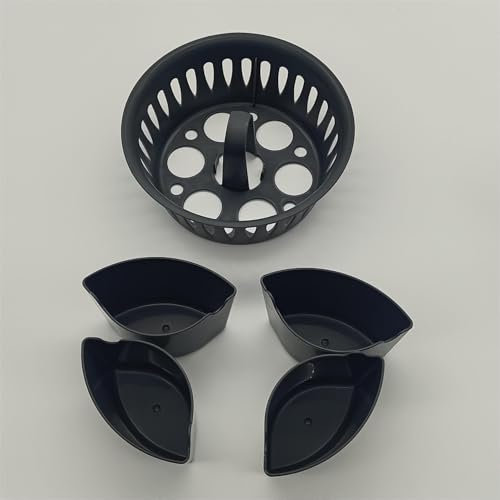 Cocedor de Huevos y Molde para Huevos Escalfados, Accesorios para Thermomix Compatibles con TM6 TM7 TM31, Sin BPA, para 4 Huevos Escalfados y 6 Huevos Cocidos, Utensilio de Cocina Multifuncional