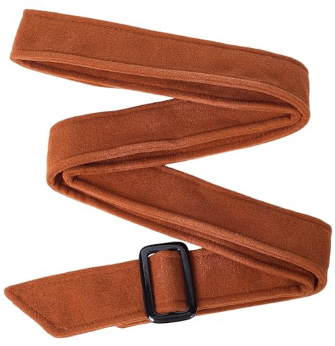 GORGECRAFT 1.8m Doppelseitiger Mantelgürtel mit Breiter Schleife Damen Trenchcoat Gürtel Mantel Taillengürtel Verziert Bequemes Trenchcoat Zubehör Dunkles Goldruten Kunstwoll Langer Gürtel
