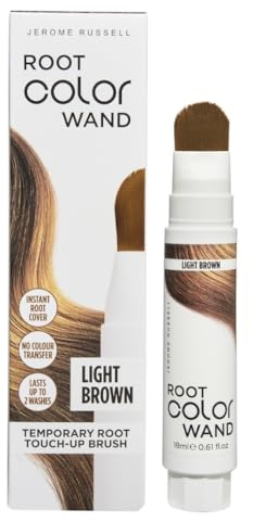 Jerome Russell Root Color Wand in LIGHT BROWN | Instant Up To 100% Grey Coverage | Non-Sticky Formula | Long-Lasting Results | 18ml