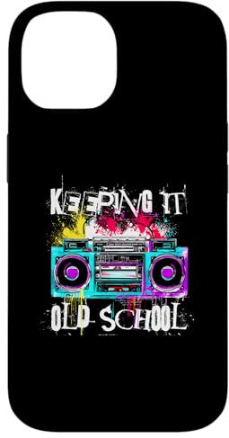 Keeping It Oldschool - Ghetto Blaster Liebhaber klassischer Musik Hülle für iPhone 14