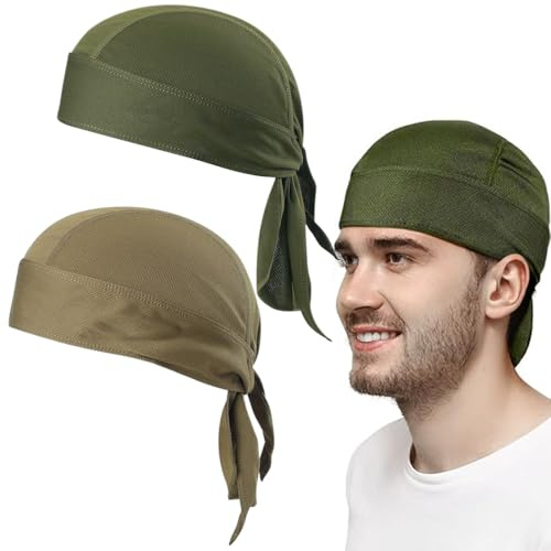Bandana Sport, 2 Pezzi Fascia per Capelli, Fascia Testa Elastica Sportiva per Uomo e Donna, Fascia Capelli Sport, Fasce Antisudore, Fascia Sportiva Veloce Asciugatura Sole con Protezione UV a Bandana
